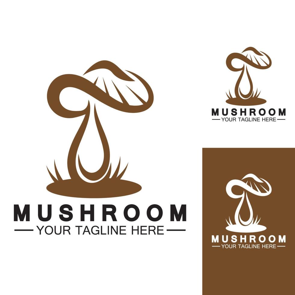 Mushroom Logo Vector Design Template