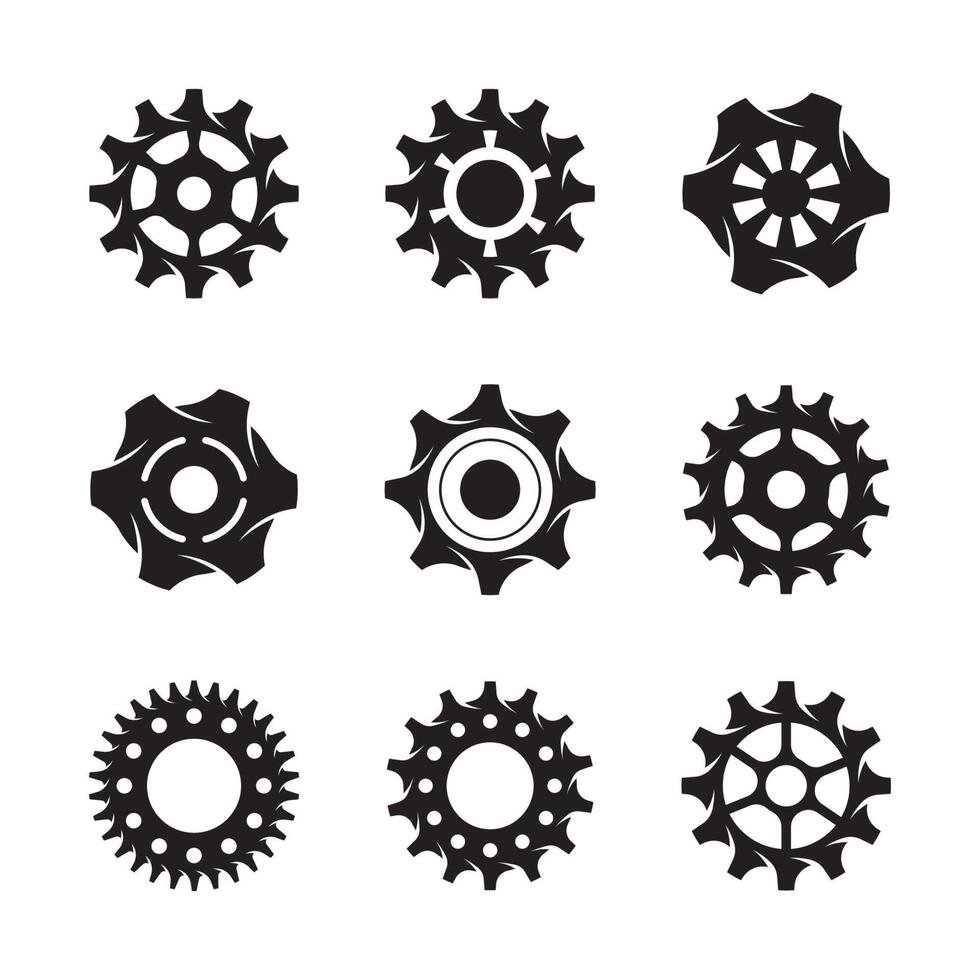 Gear icon vector set. clockwork illustration sign collection. Mechanics symbol.