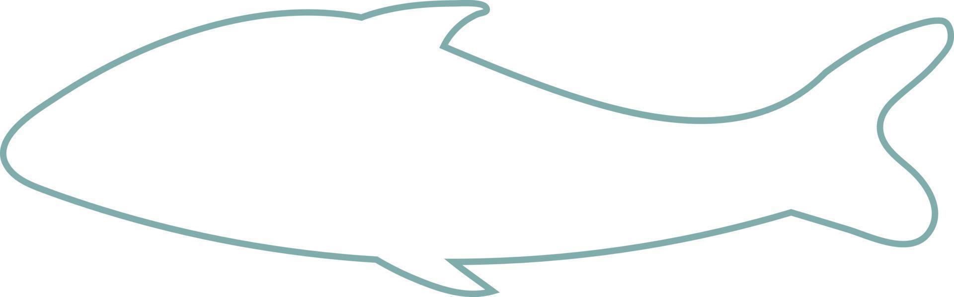 Underwater Cute Adorable Fish Outline Silhouette vector