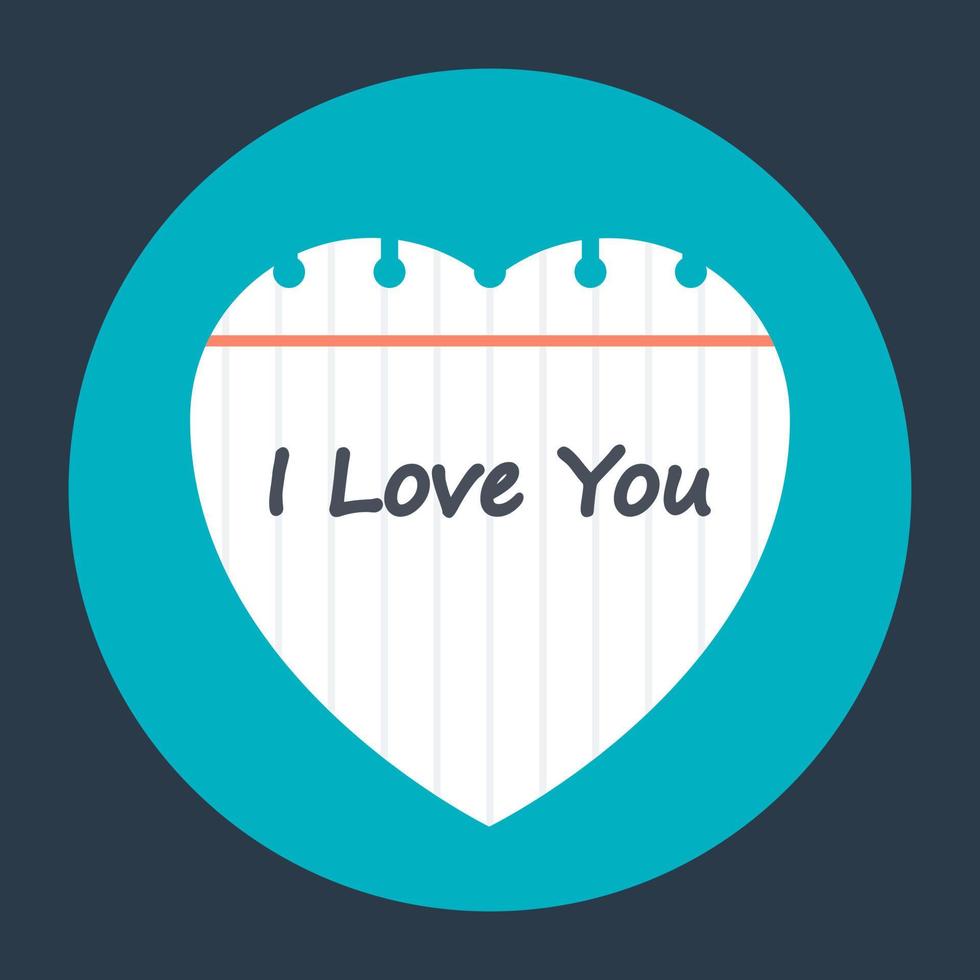 I Love You Heart vector