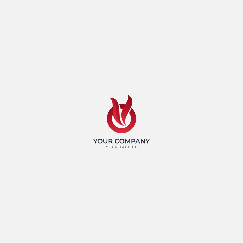 simple Flame and ozone letter O logo vector