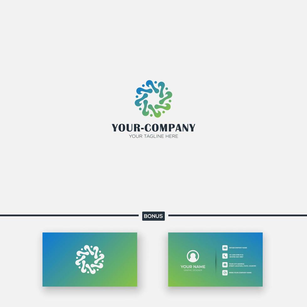 abstract biotechnology logo biotech vector