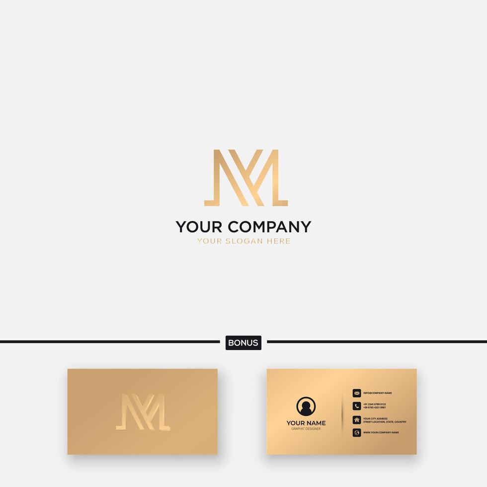 N M letter logo simple monogram restaurant vector