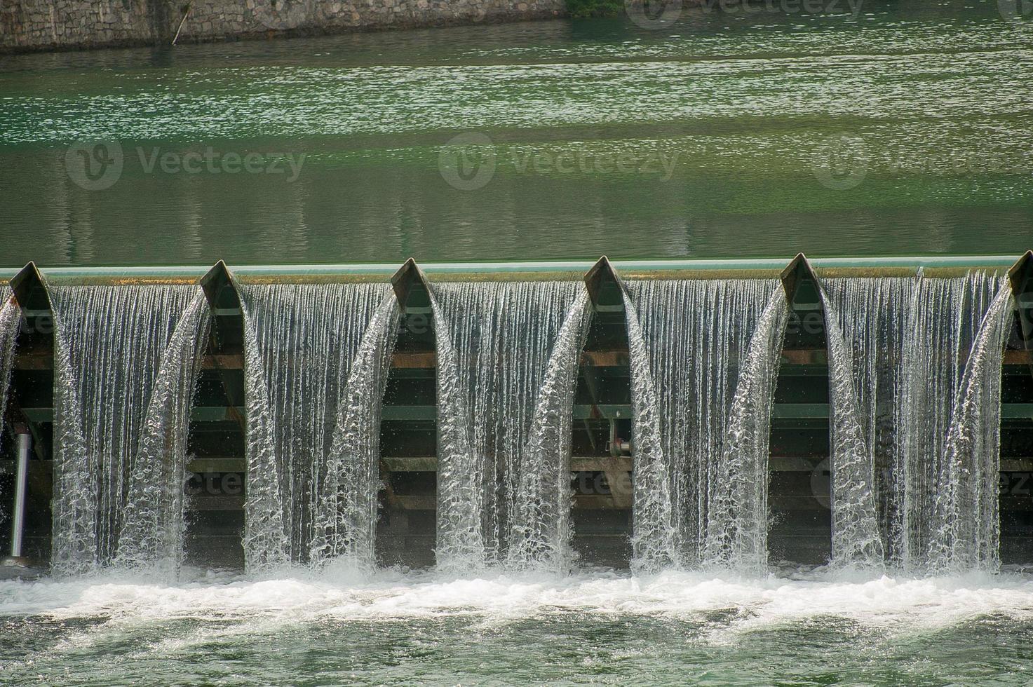 Barrier to slow down the flow of water photo