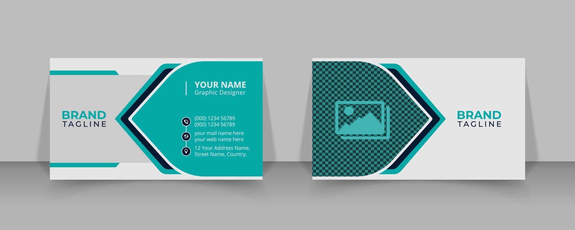 Modern business card design template for infographics vector