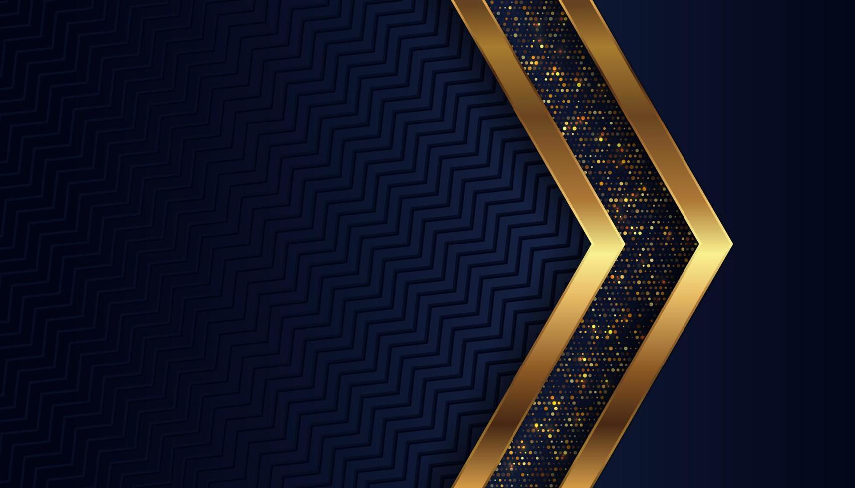 luxury dark blue background with glowing golden dots vector