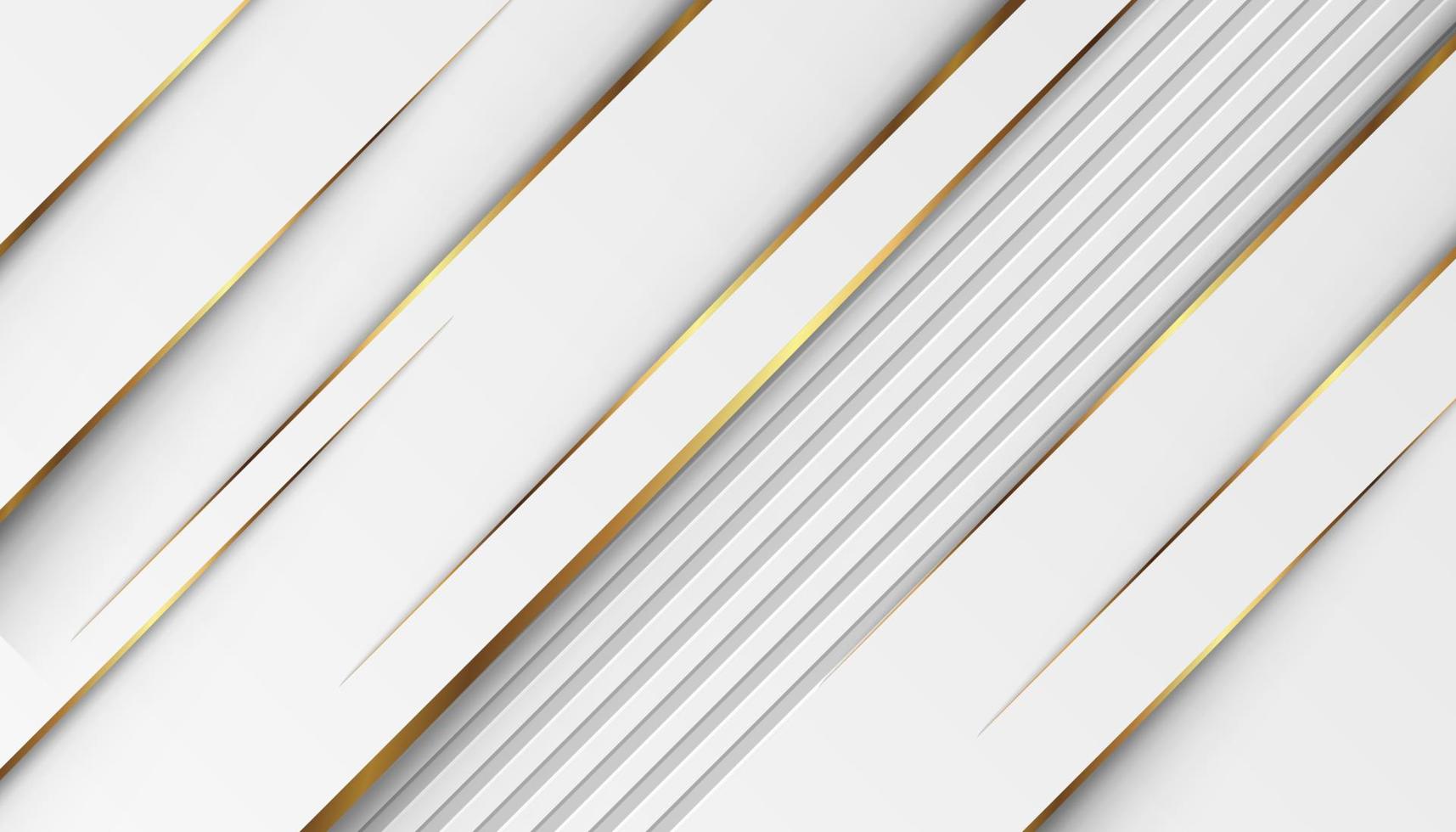líneas de luz doradas de lujo con fondo gris blanco vector