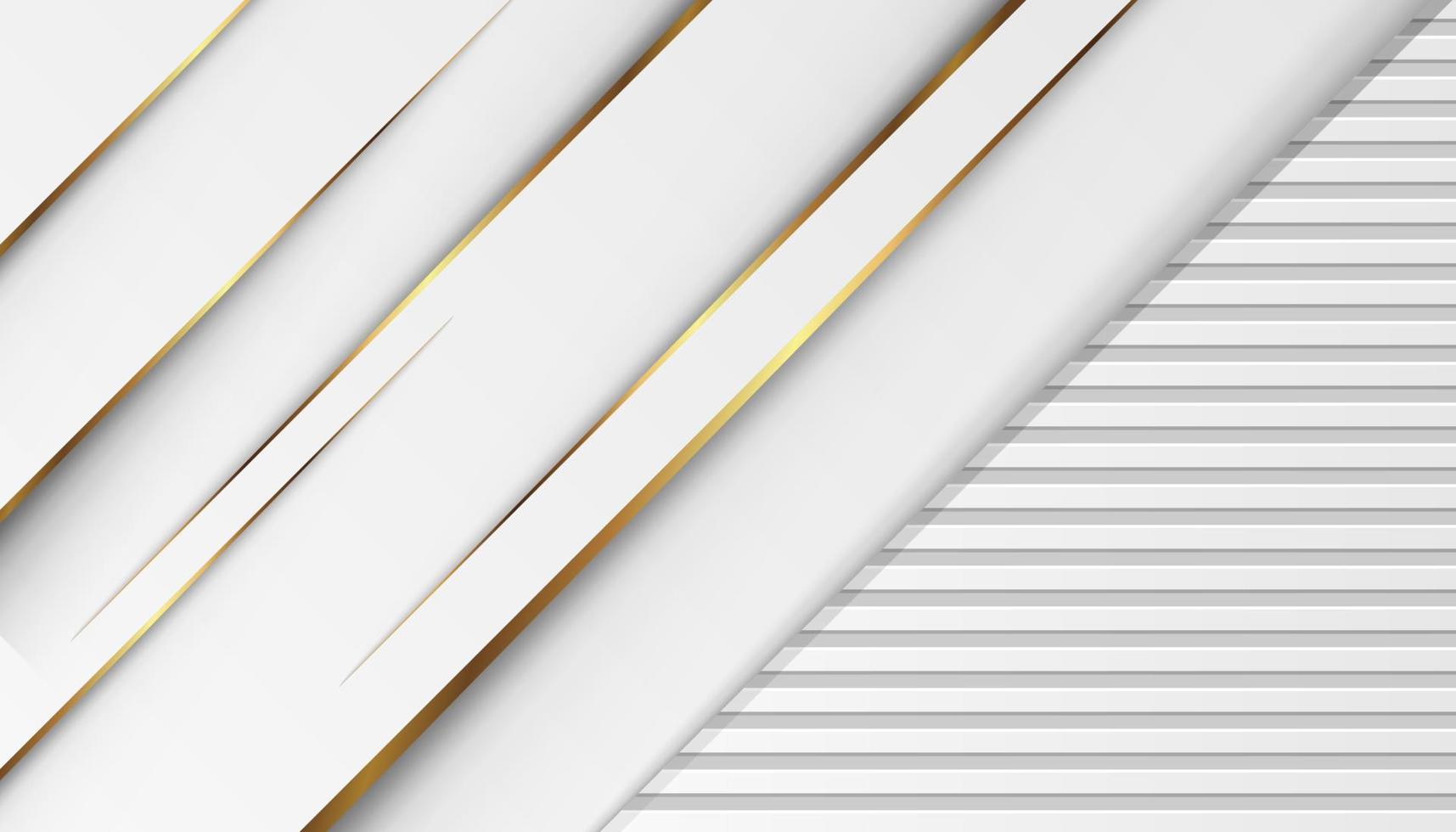 luxury golden light lines with white gray background vector