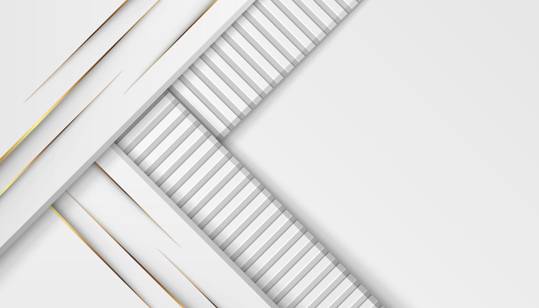 luxury golden light lines with white gray background vector