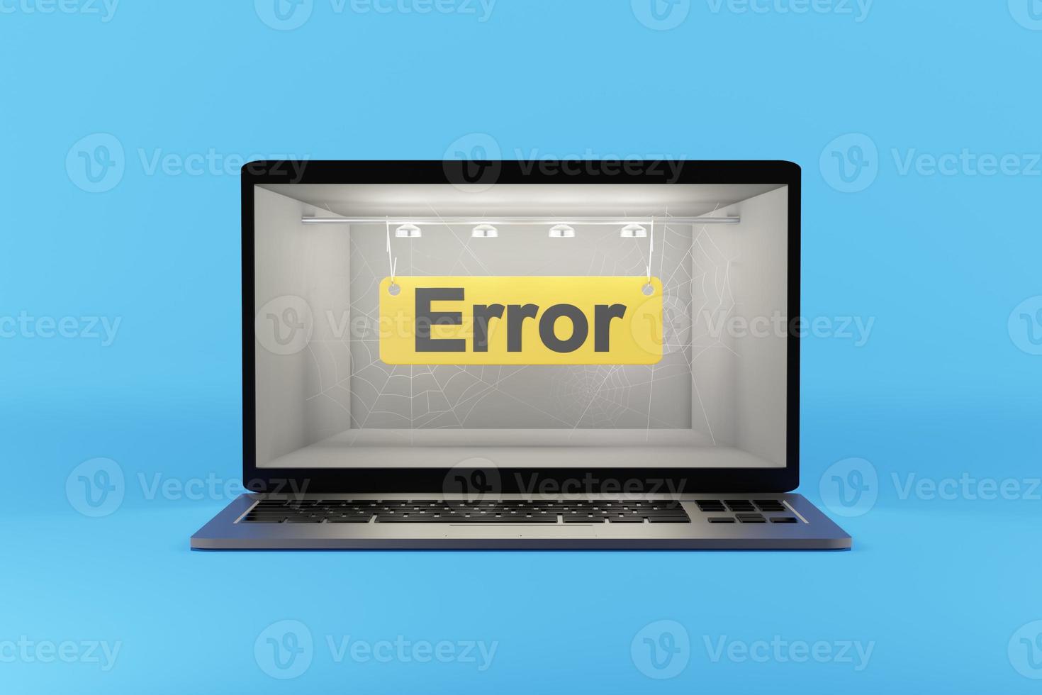 Error - text on the computer screen. 3d rendering. 6469342 Stock Photo ...