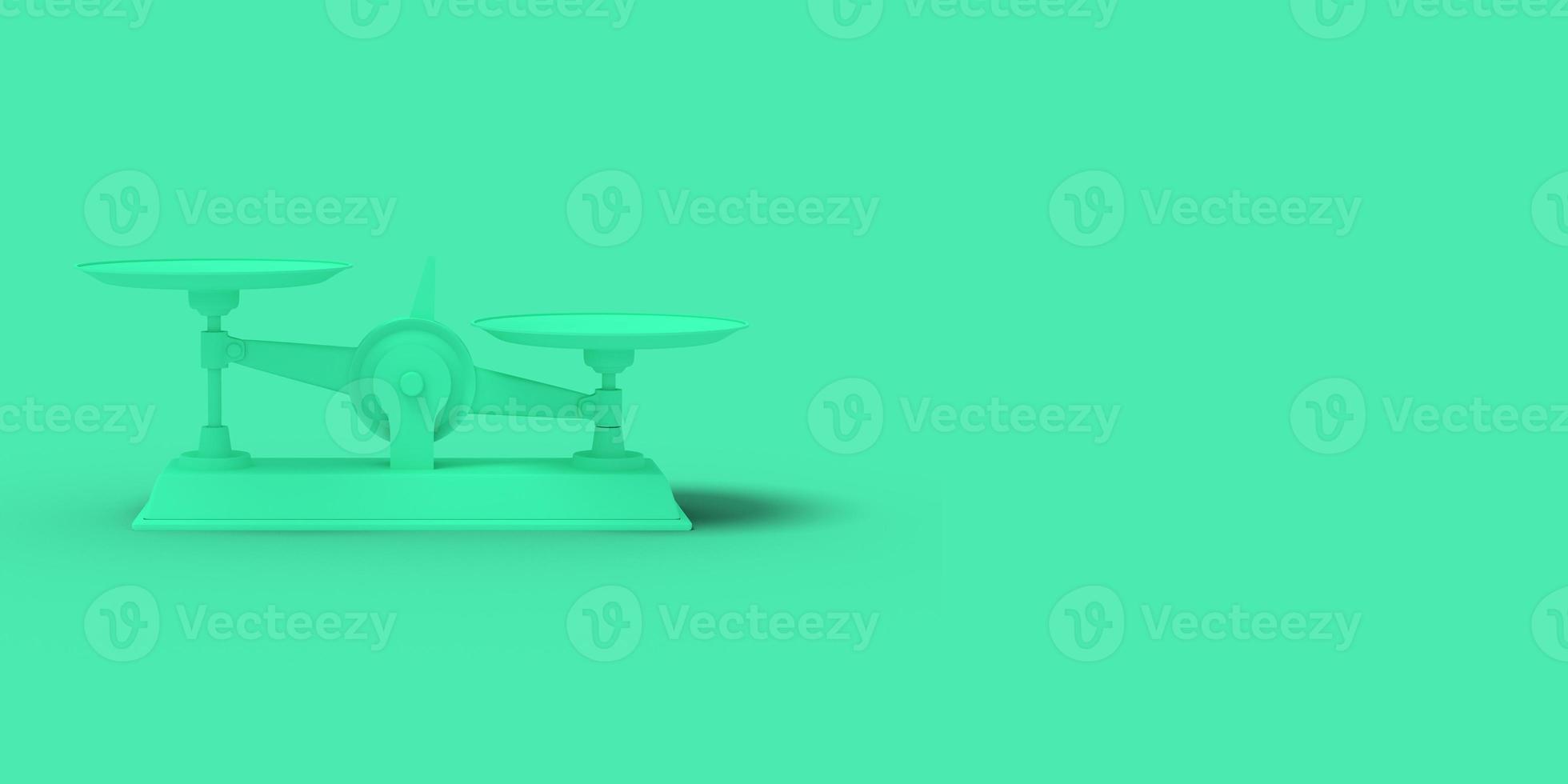 Green scales on a green background. Abstract blue color image. Minimal concept business. 3D render. photo