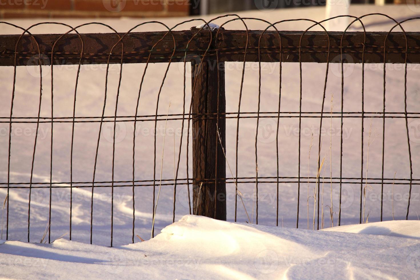 Wire fence in winter photo