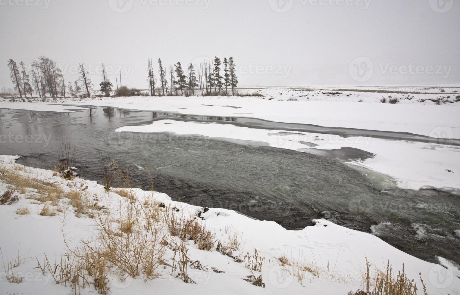 Yellowstone Park Wyoming Winter Snow soda butte creek photo