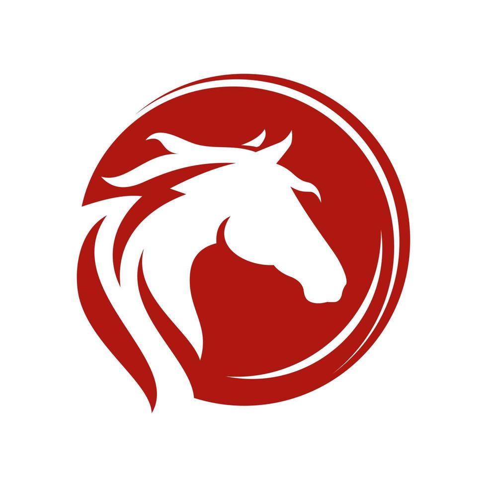 plantilla de vector de diseño de logotipo de caballo