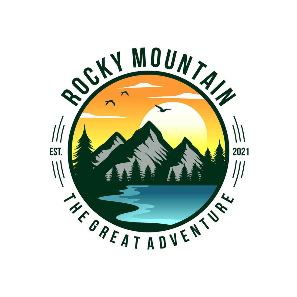 Mountains logo design vector template