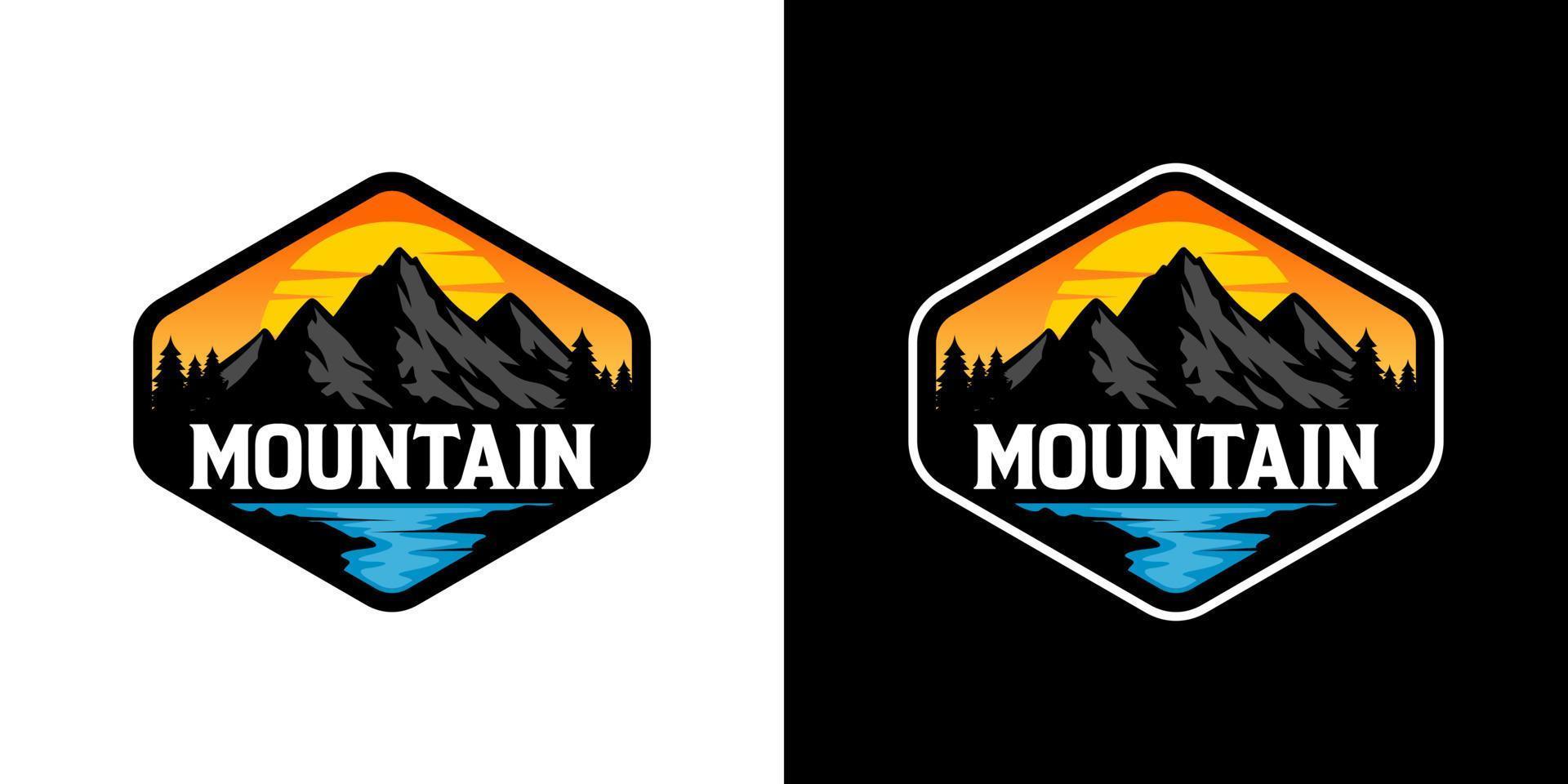 Mountains logo design vector template