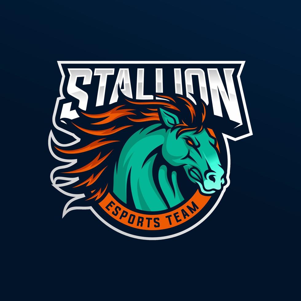 Stallion Mascot Esports Vector Illustration