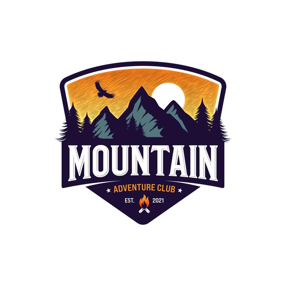 plantilla de vector de diseño de logotipo de montañas