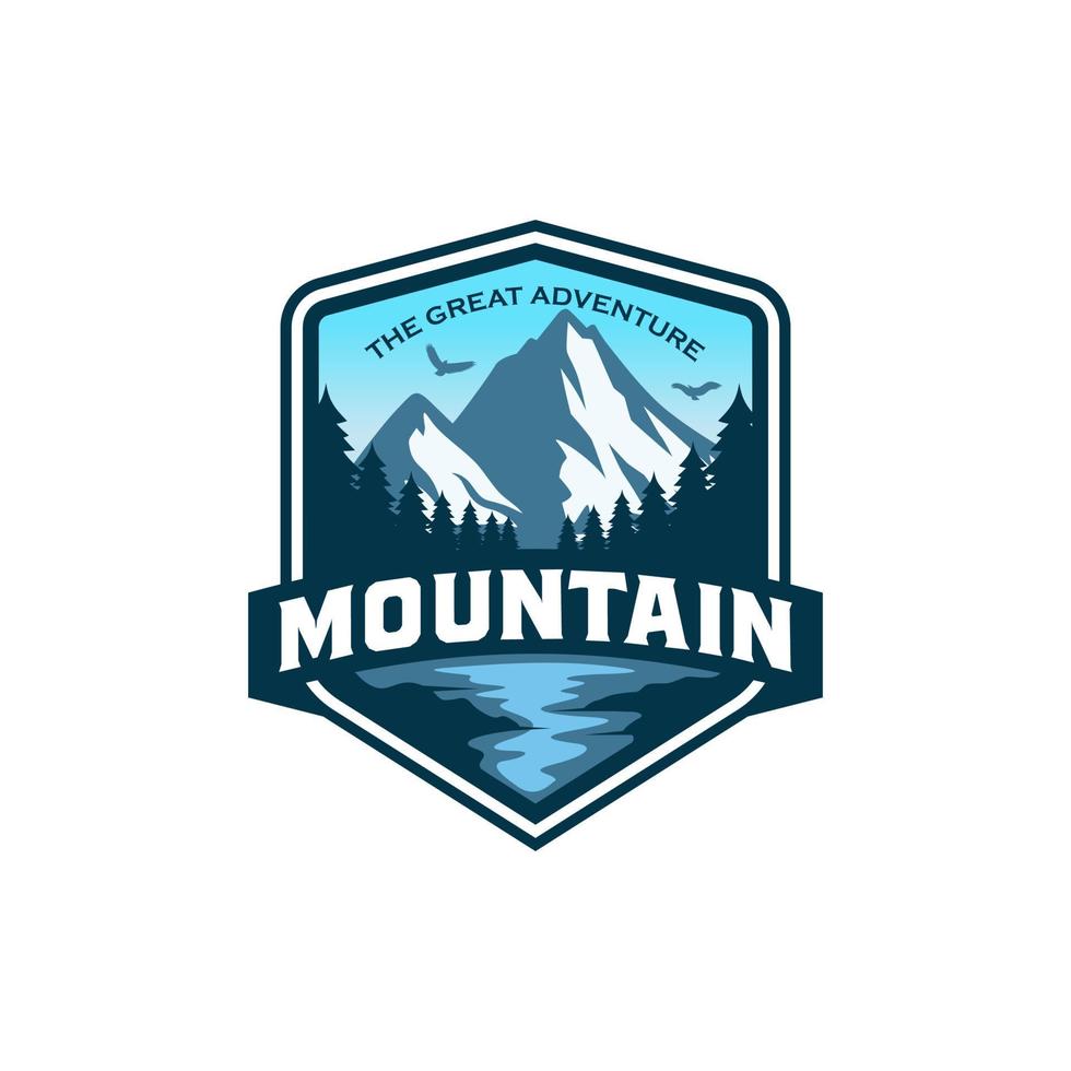 plantilla de vector de diseño de logotipo de montañas