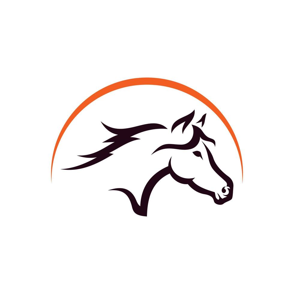 plantilla de vector de diseño de logotipo de caballo