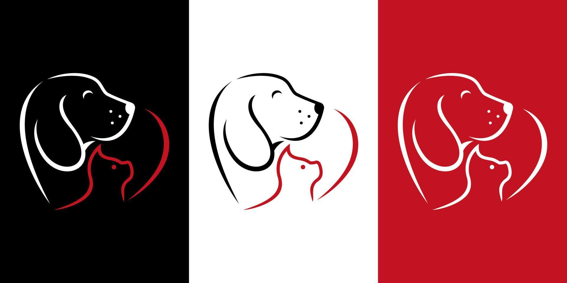 tarjeta y plantilla de vector de diseño de logotipo de mascota animal