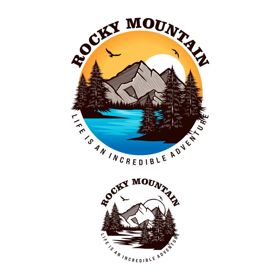 Mountains logo design vector template