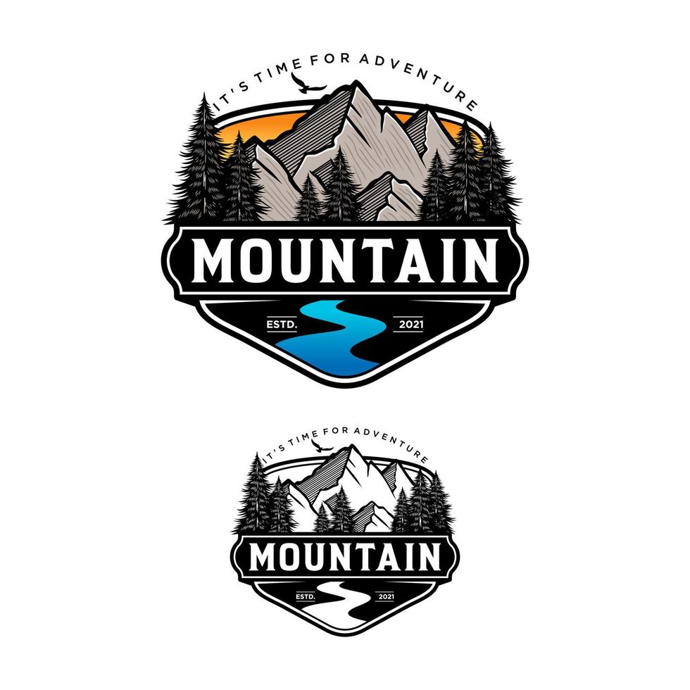 Mountains logo design vector template