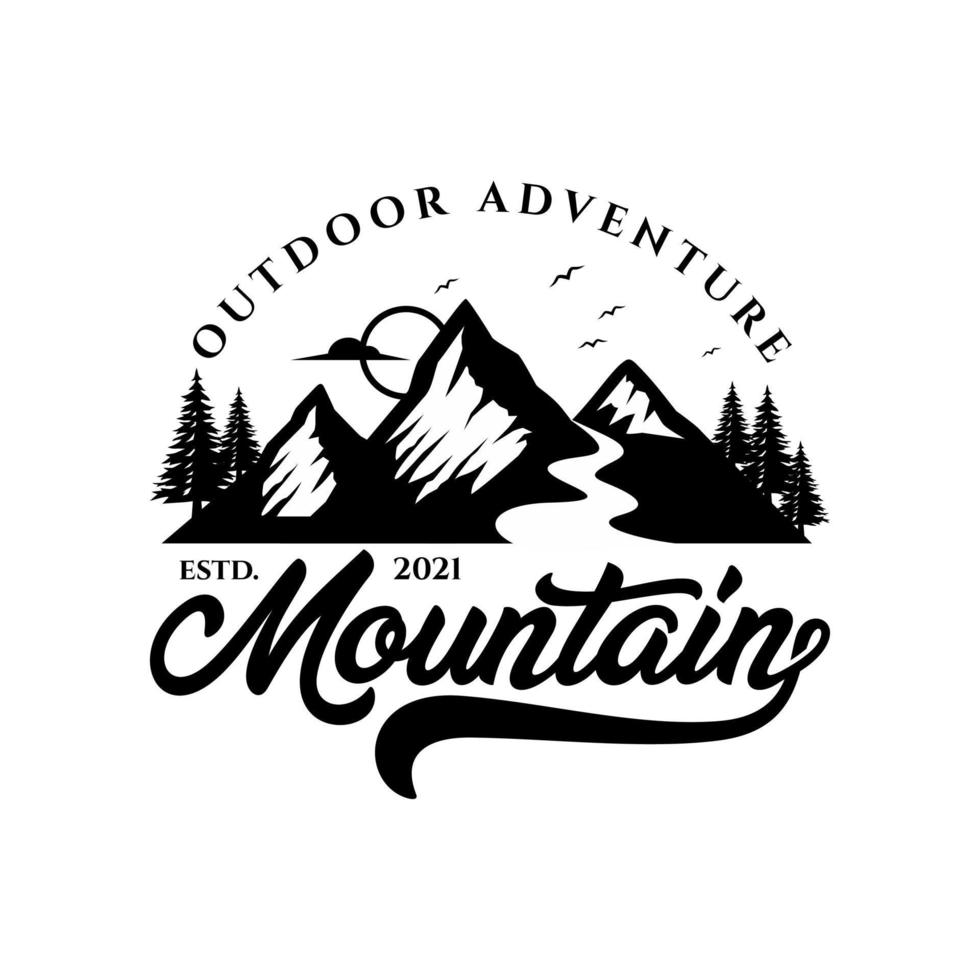 Mountains logo design vector template