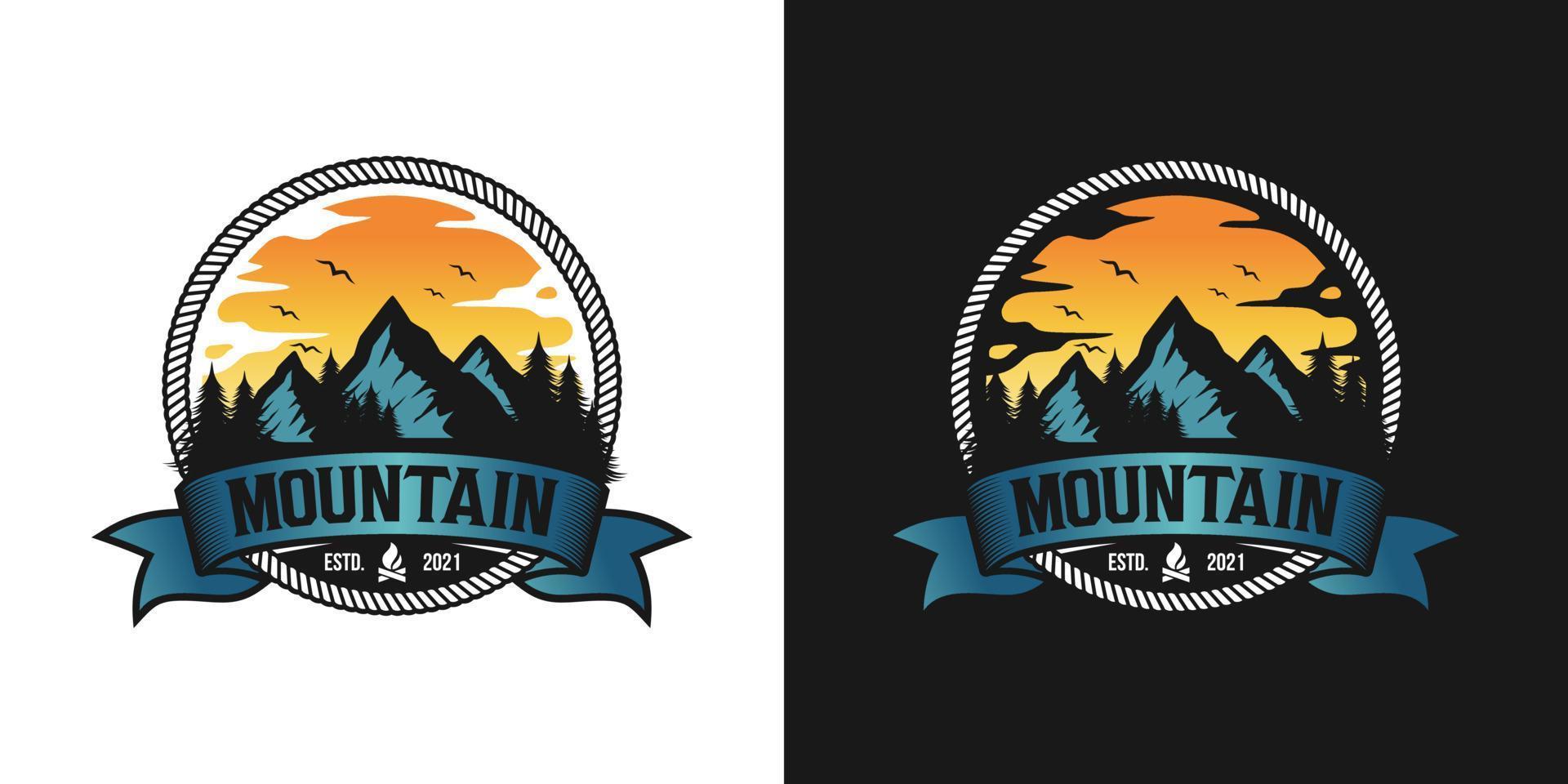 Mountains logo design vector template
