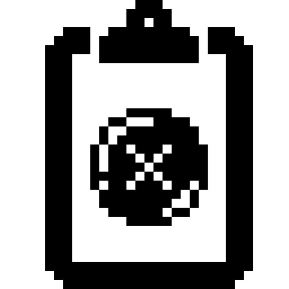 Reject. Pixel Art Business Icon vector