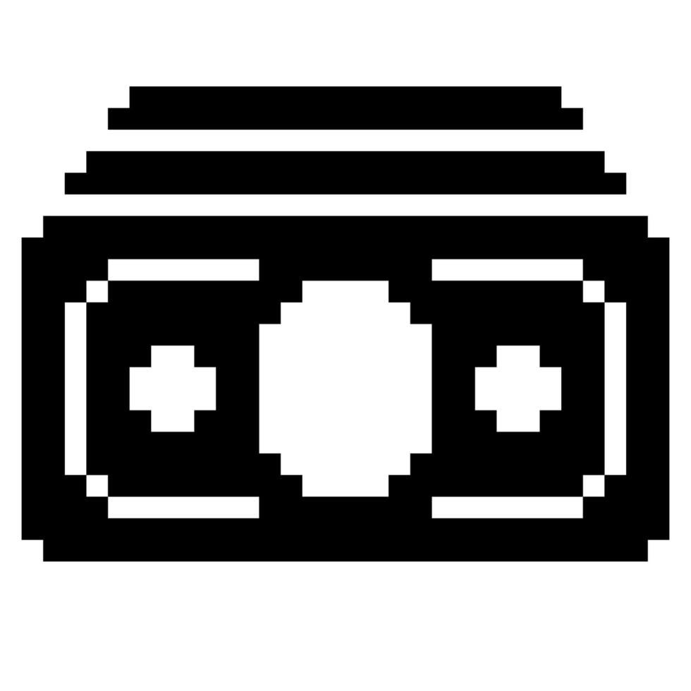 Banknote. Pixel Art Business Icon vector