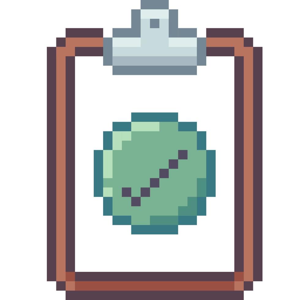 Correct. Pixel Art Business Icon vector
