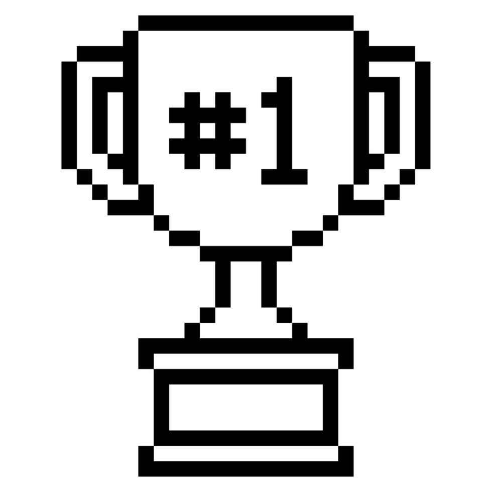 Reward. Pixel Art Business Icon vector