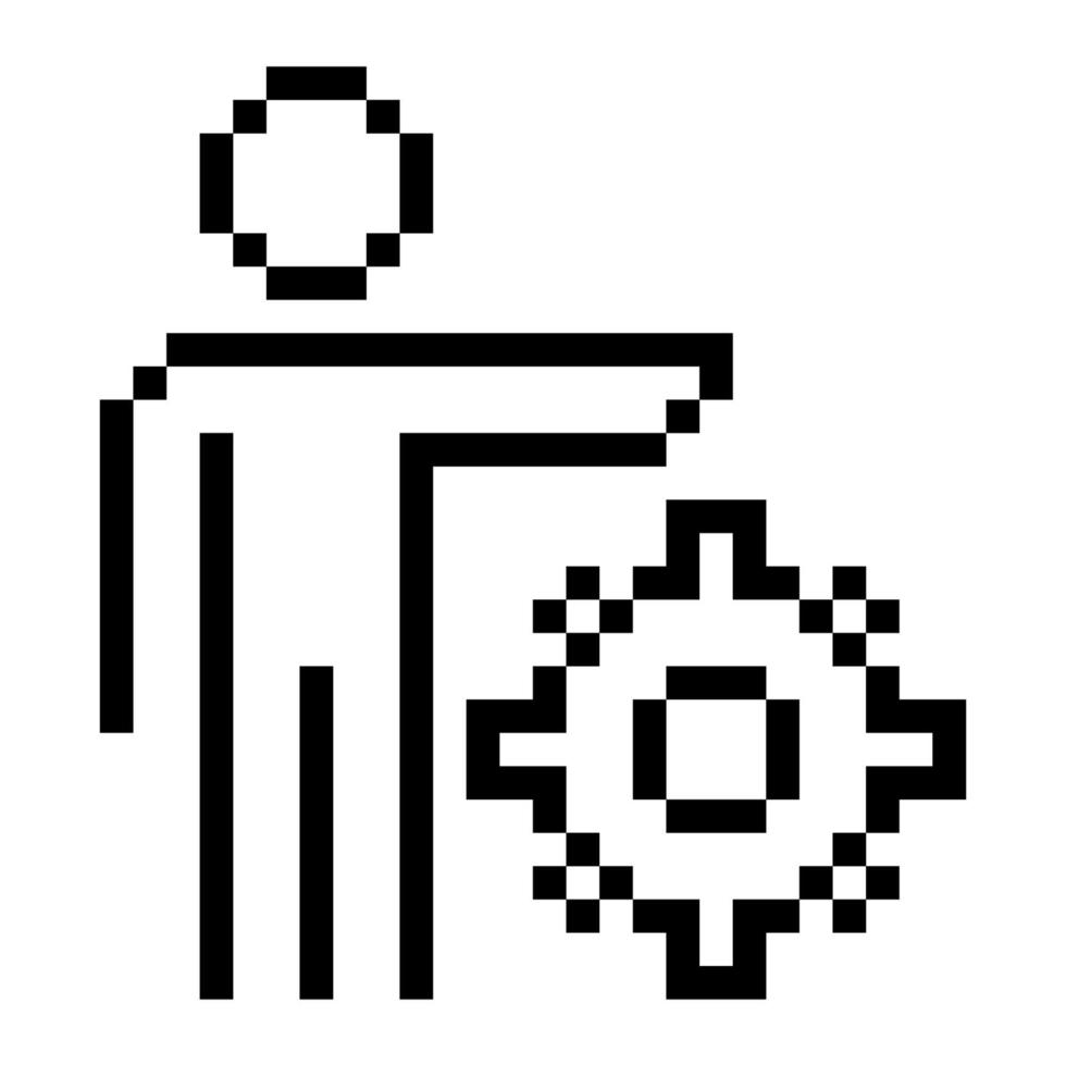 Manager. Pixel Art Business Icon vector