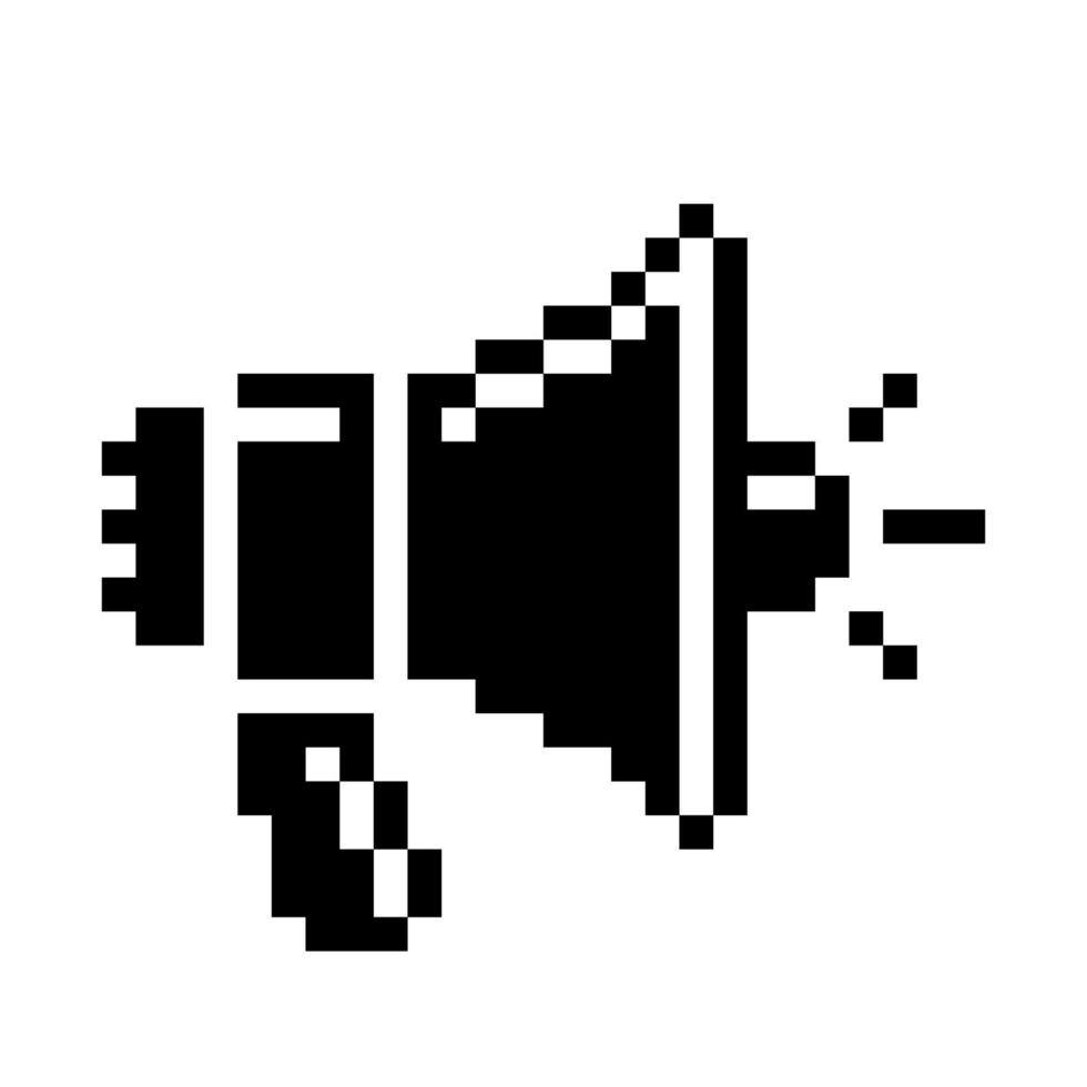 Megaphone. Pixel Art Business Icon vector