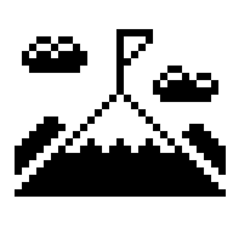 Success. Pixel Art Business Icon vector