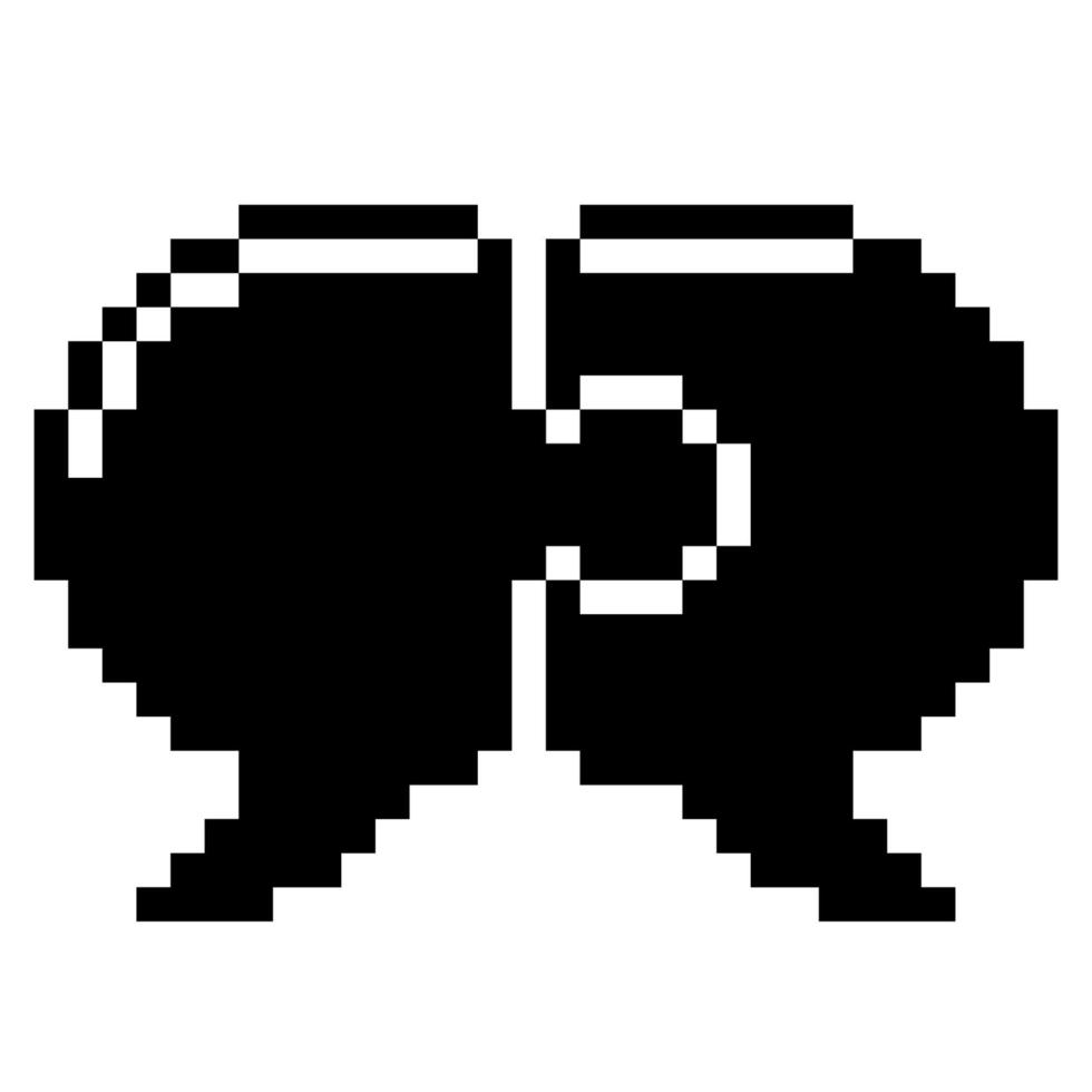 Discussion. Pixel Art Business Icon vector