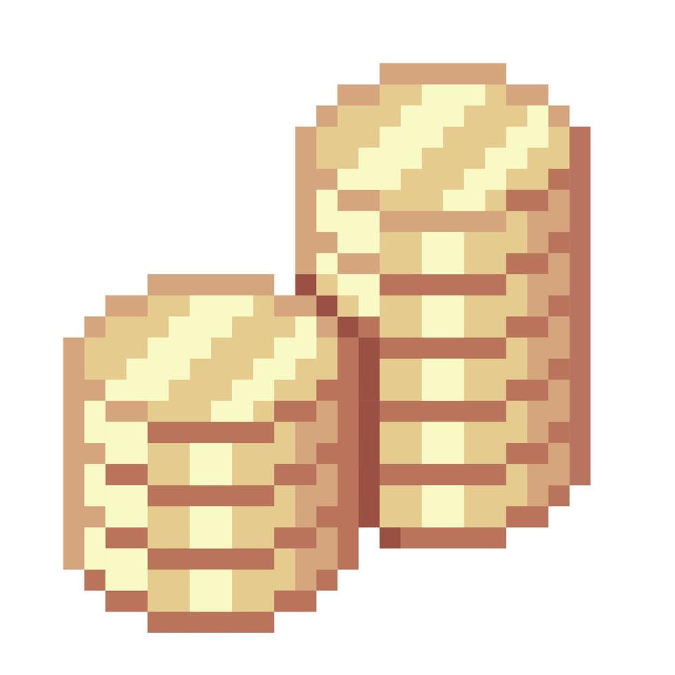 Coin. Pixel Art Business Icon vector
