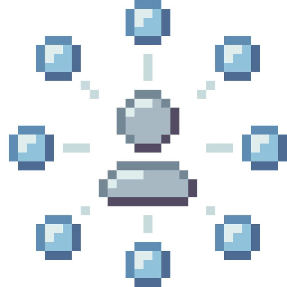 Customer. Pixel Art Business Icon vector