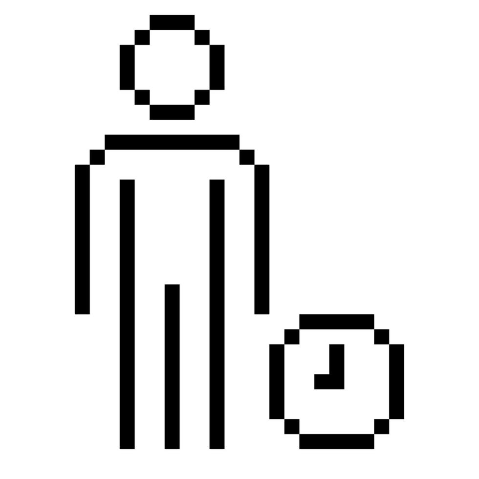 Employee. Pixel Art Business Icon vector