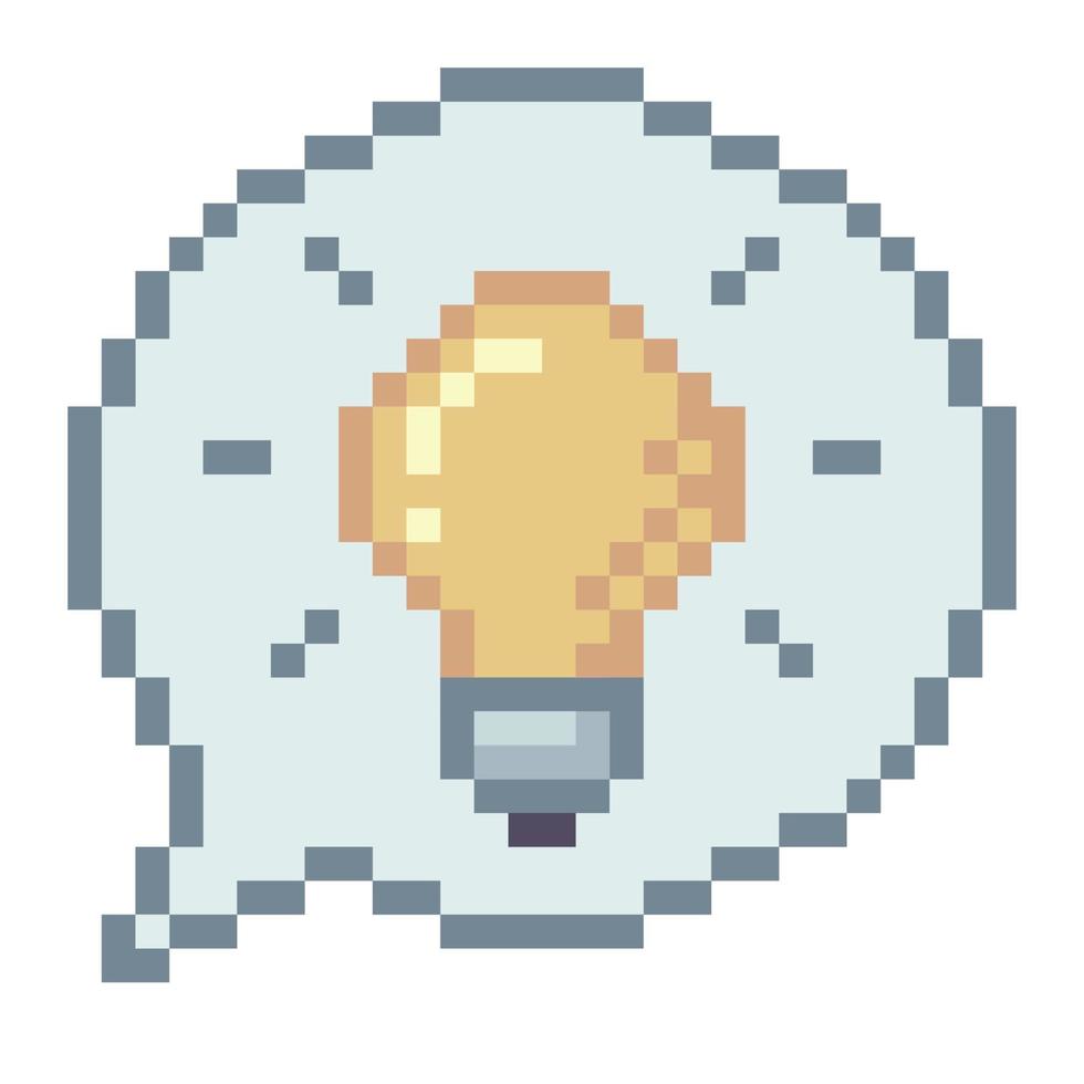 Idea. Pixel Art Business Icon vector