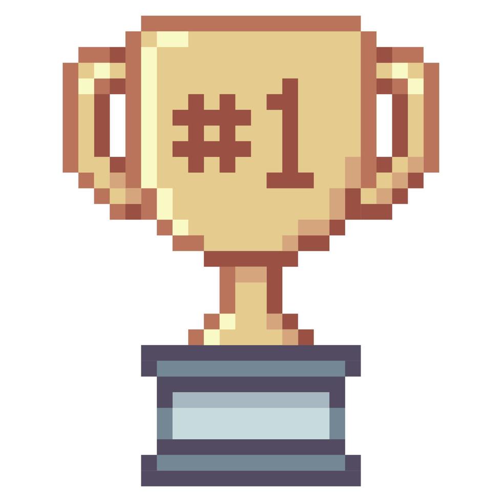 Reward. Pixel Art Business Icon vector