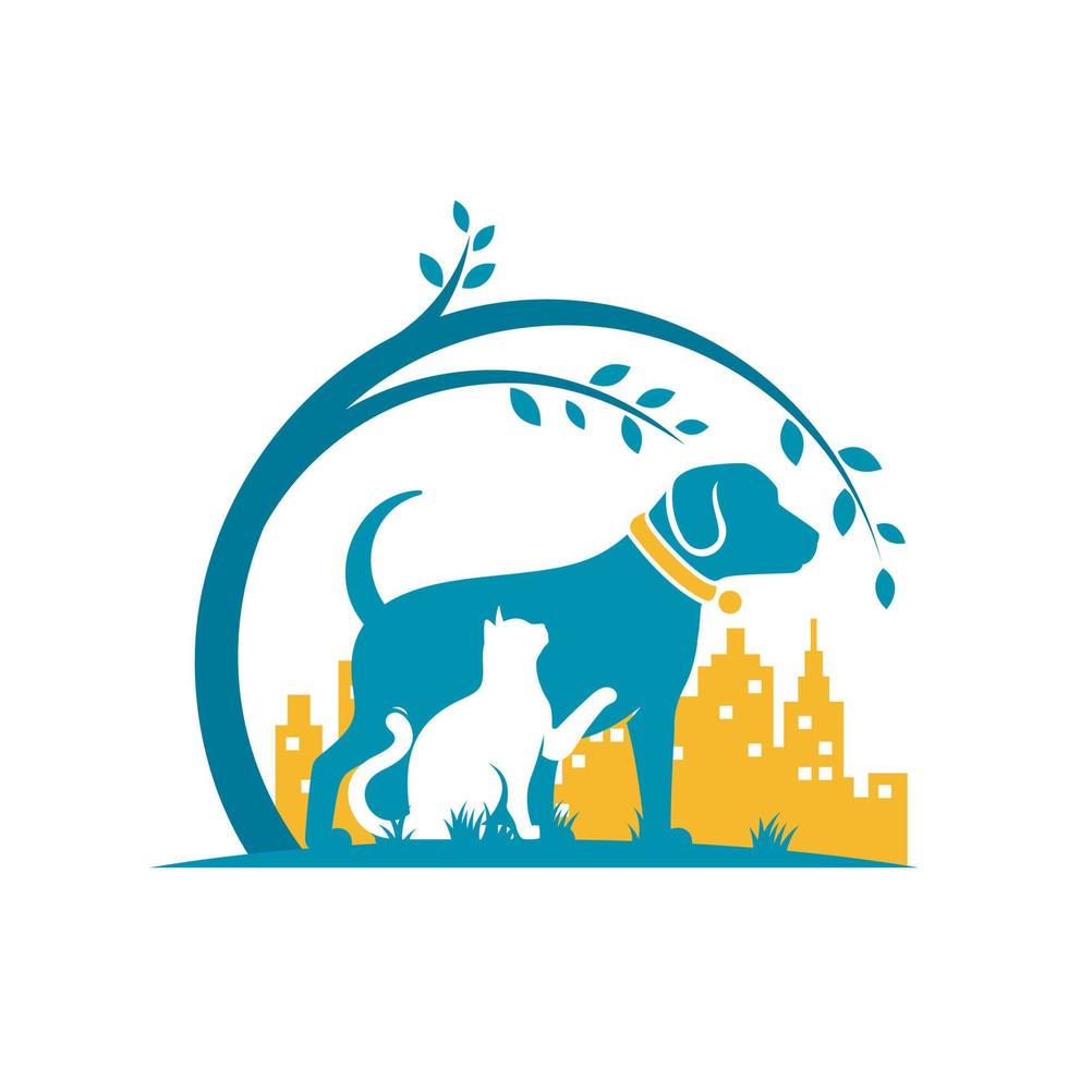 plantilla de logotipo de mascota animal moderno vector