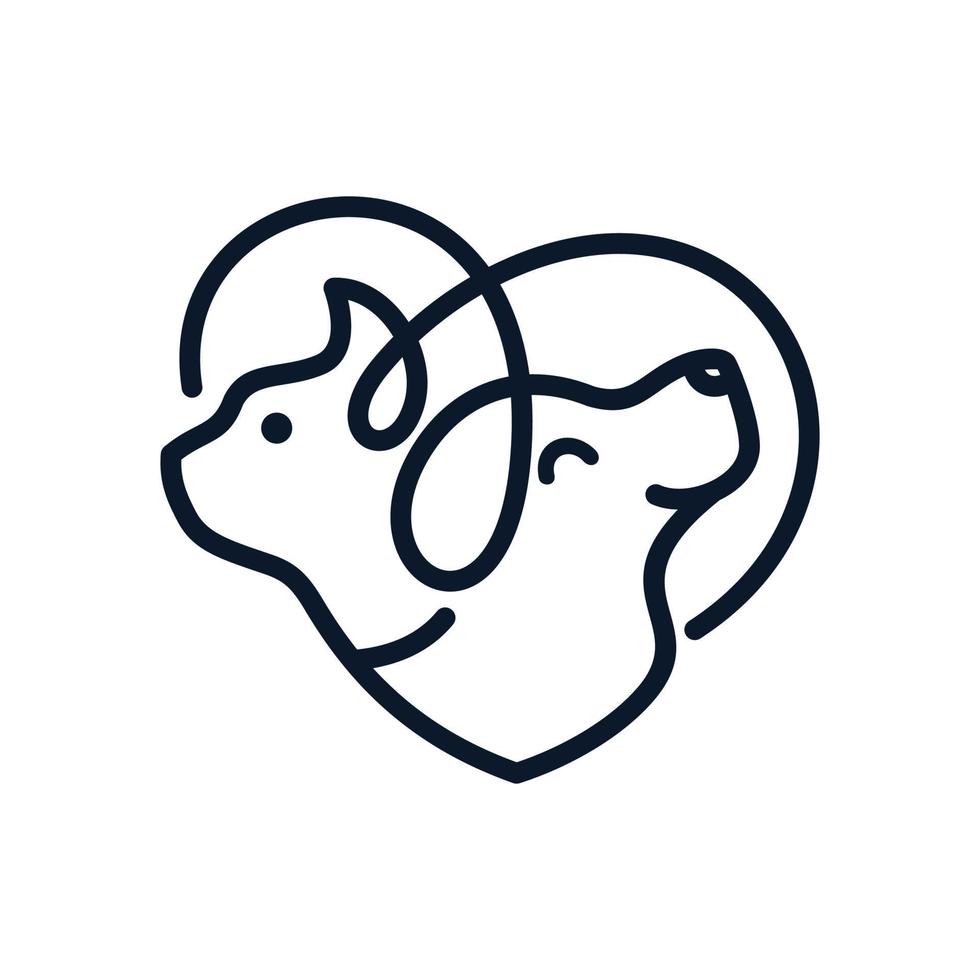 Modern Animal Pet Logo Template vector