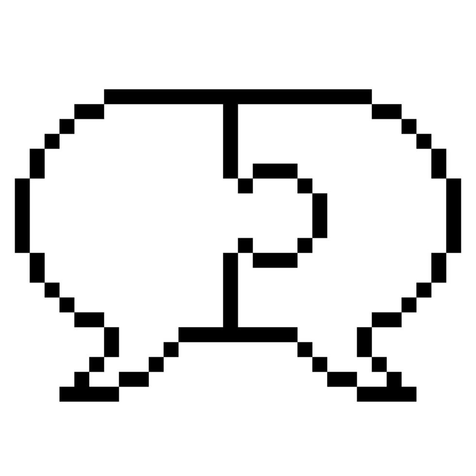 Discussion. Pixel Art Business Icon vector