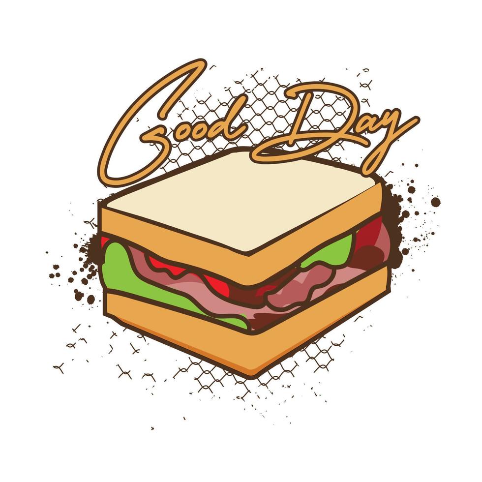good day sandwich vector
