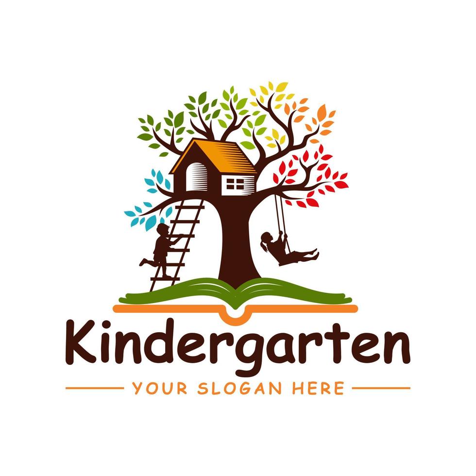 Kids Kindergarten Logo Templates vector