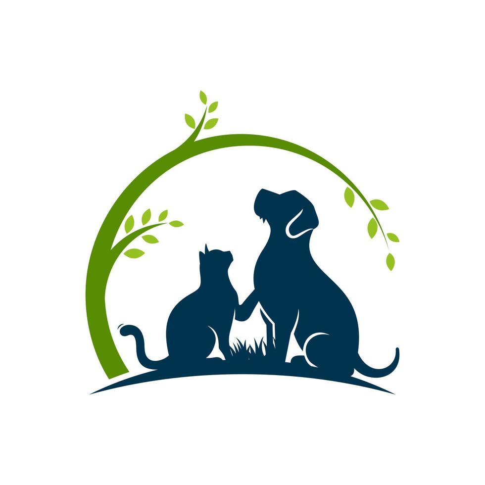 plantilla de logotipo de mascota animal moderno vector