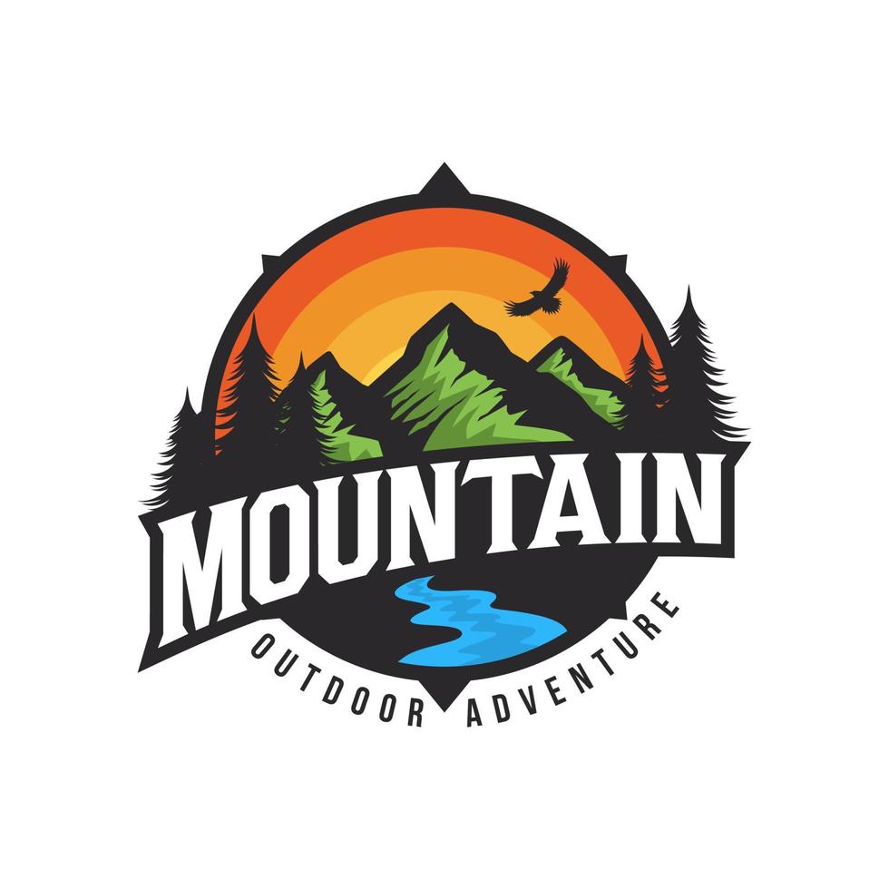 Mountains logo design vector template