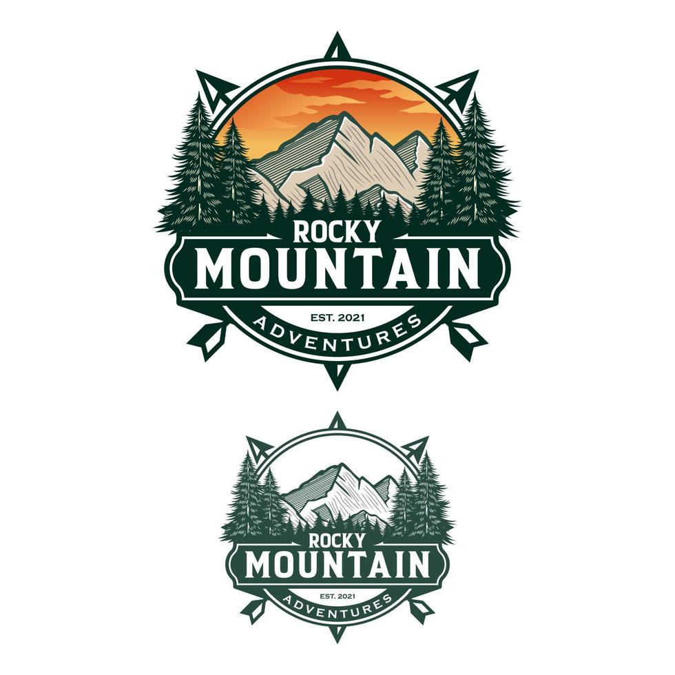 Mountains logo design vector template